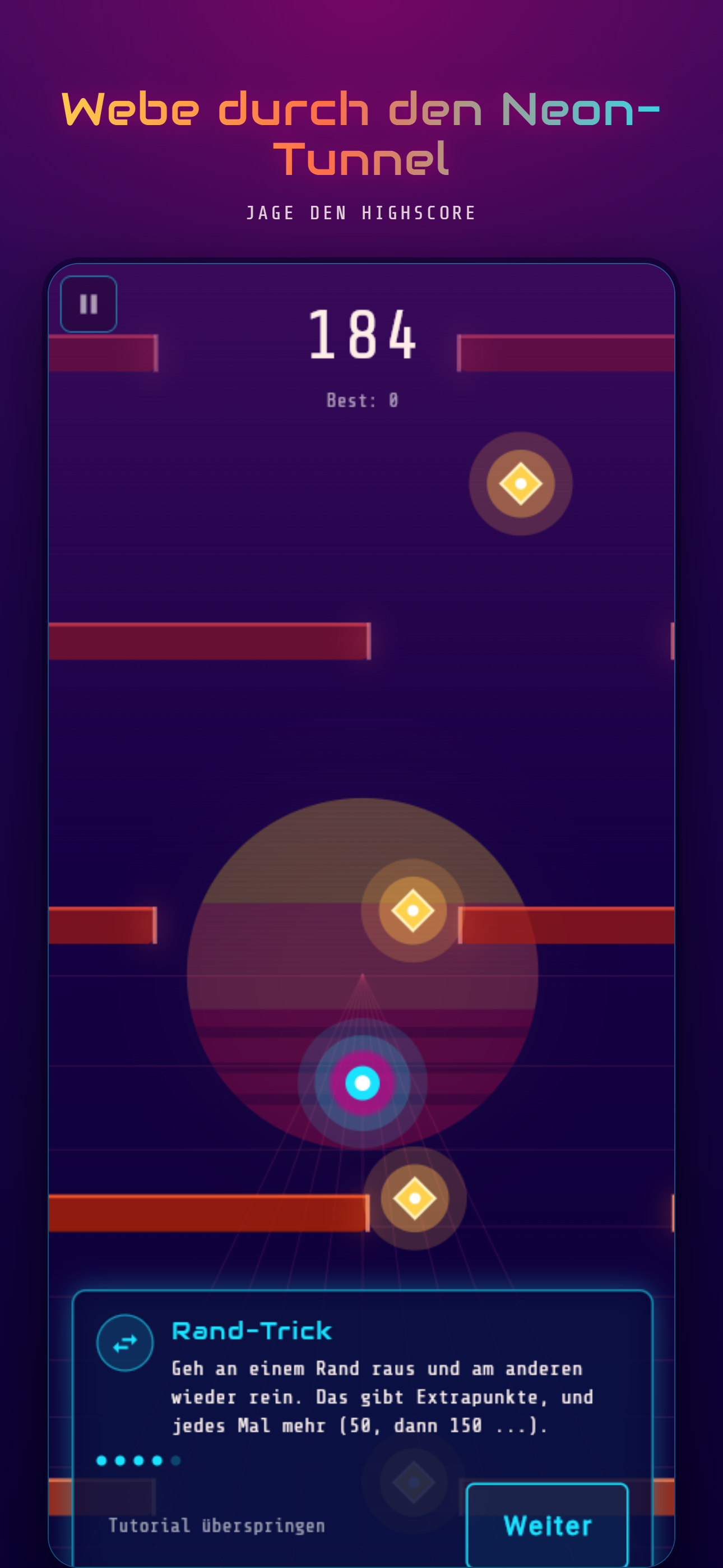 Clutch Gameplay im Neon-Tunnel